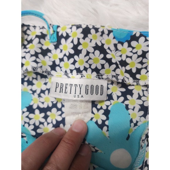 Pretty Good USA Women's Vintage V-neck Sleeveless Floral Maxi Dress Size Large - Picture 7 of 9